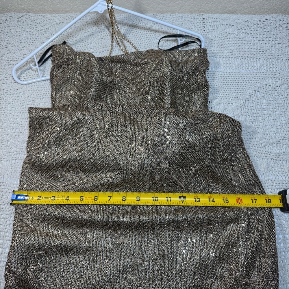 Gunne Sax Gold Backless Dress - Picture 10 of 12